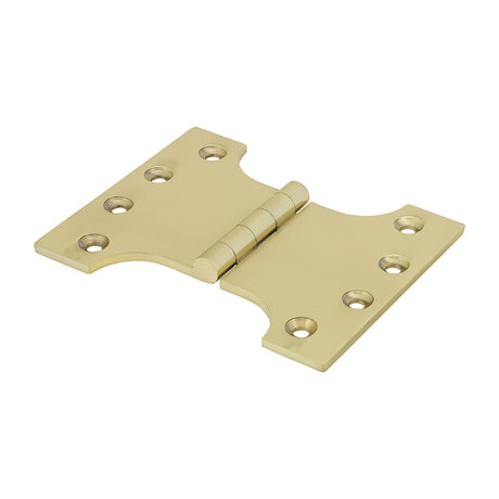 This is an image showing TIMCO Parliament Hinge (488) - Solid Brass - Polished Brass - 102 x 125 - 2 Pieces Box available from T.H Wiggans Ironmongery in Kendal, quick delivery at discounted prices.