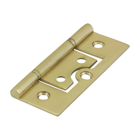 This is an image showing TIMCO Plain Bearing Flush Hinge - Solid Brass - Polished Brass - 75 x 50 - 2 Pieces Bag available from T.H Wiggans Ironmongery in Kendal, quick delivery at discounted prices.