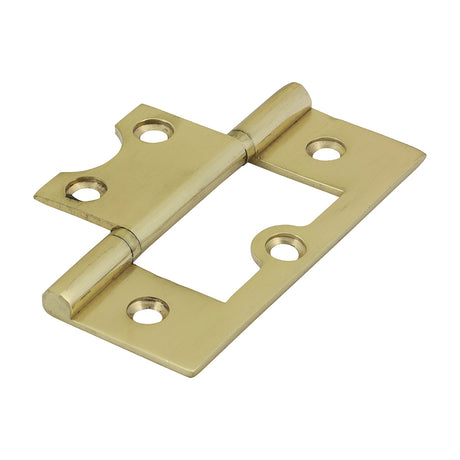This is an image showing TIMCO Plain Bearing Flush Hinge - Solid Brass - Polished Brass - 75 x 50 - 2 Pieces Bag available from T.H Wiggans Ironmongery in Kendal, quick delivery at discounted prices.