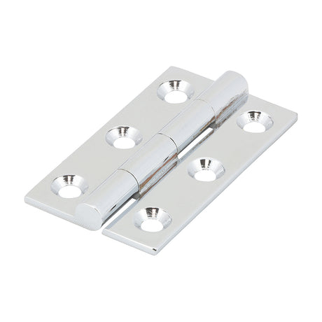 This is an image showing TIMCO Solid Drawn Hinge - Solid Brass - Polished Chrome - 50 x 28 - 2 Pieces Bag available from T.H Wiggans Ironmongery in Kendal, quick delivery at discounted prices.