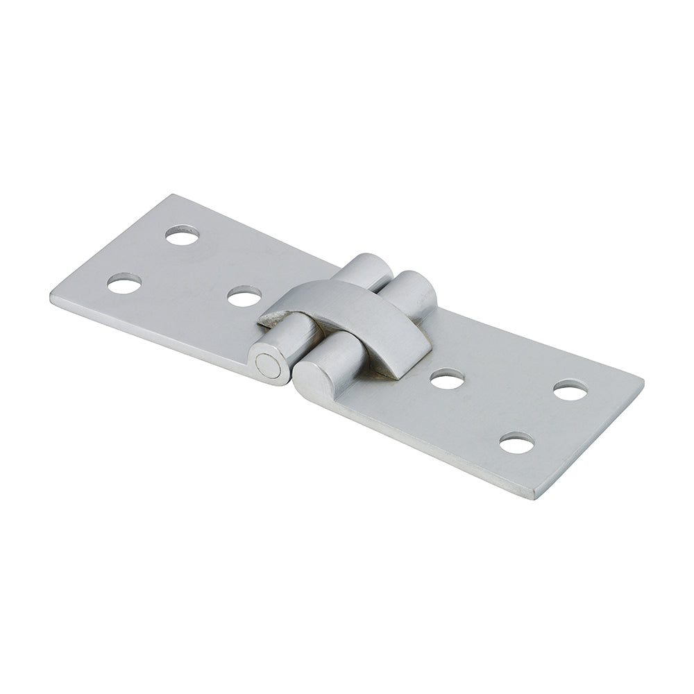 This is an image showing TIMCO Counterflap Hinge - Solid Brass - Satin Chrome - 100 x 40 - 2 Pieces Box available from T.H Wiggans Ironmongery in Kendal, quick delivery at discounted prices.