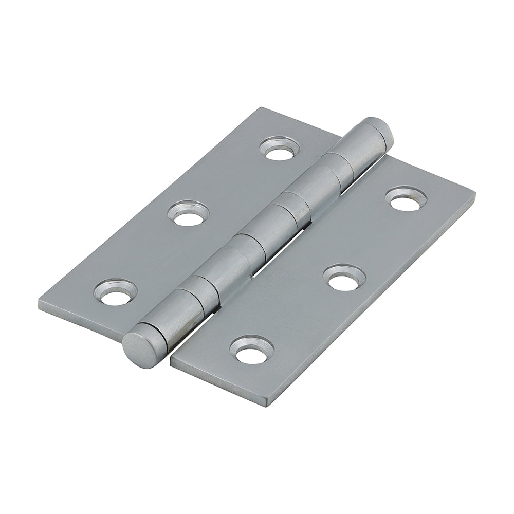 This is an image showing TIMCO Performance Ball Race Hinge - Solid Brass - Satin Chrome - 76 x 50 - 2 Pieces Box available from T.H Wiggans Ironmongery in Kendal, quick delivery at discounted prices.