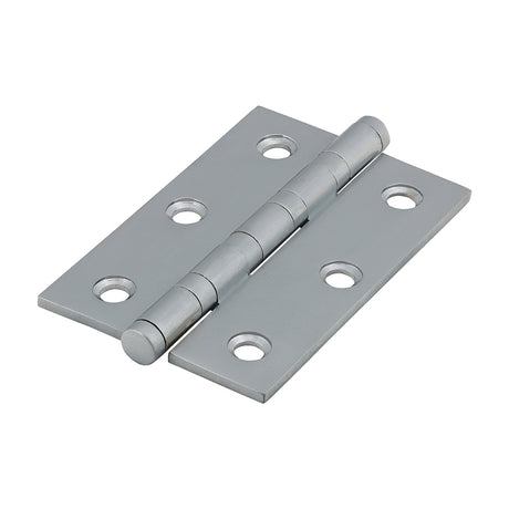 This is an image showing TIMCO Performance Ball Race Hinge - Solid Brass - Satin Chrome - 76 x 50 - 2 Pieces Box available from T.H Wiggans Ironmongery in Kendal, quick delivery at discounted prices.