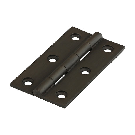 This is an image showing TIMCO Solid Drawn Hinge - Solid Brass - Bronze - 64 x 35 - 2 Pieces Bag available from T.H Wiggans Ironmongery in Kendal, quick delivery at discounted prices.