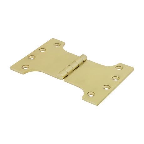 This is an image showing TIMCO Parliament Hinge (488) - Solid Brass - Polished Brass - 102 x 150 - 2 Pieces Box available from T.H Wiggans Ironmongery in Kendal, quick delivery at discounted prices.