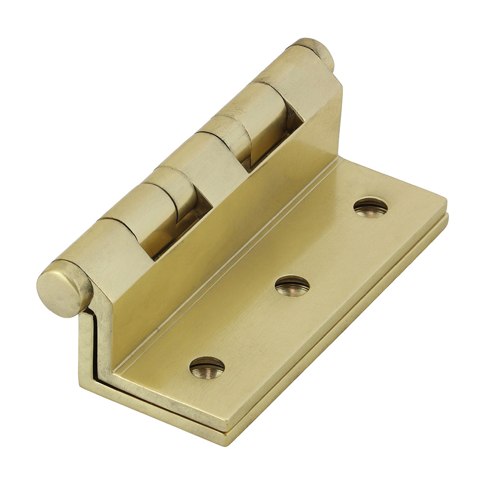 This is an image showing TIMCO Ball Bearing Stormproof Hinge (1951) - Solid Brass - Polished Brass - 64 x 55 - 2 Pieces Box available from T.H Wiggans Ironmongery in Kendal, quick delivery at discounted prices.