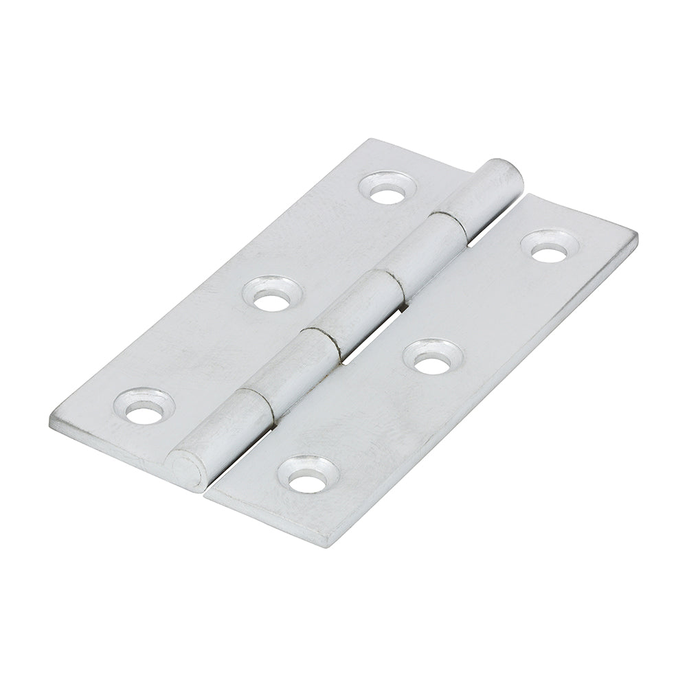 This is an image showing TIMCO Solid Drawn Hinge - Solid Brass - Satin Chrome - 64 x 35 - 2 Pieces Bag available from T.H Wiggans Ironmongery in Kendal, quick delivery at discounted prices.