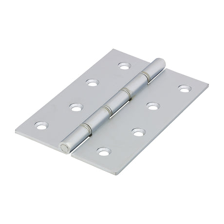This is an image showing TIMCO Double Steel Washered Butt Hinge - Solid Brass - Satin Chrome - 102 x 67 - 2 Pieces TIMbag available from T.H Wiggans Ironmongery in Kendal, quick delivery at discounted prices.