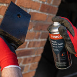 This is an image showing TIMCO Black Metal Paint - Smooth Finish - 380ml - 1 Each Can available from T.H Wiggans Ironmongery in Kendal, quick delivery at discounted prices.