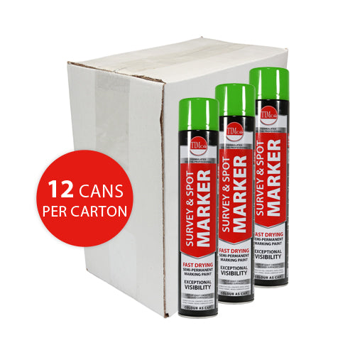 This is an image showing TIMCO Survey & Spot Marker - Green - 750ml - 1 Each Can available from T.H Wiggans Ironmongery in Kendal, quick delivery at discounted prices.
