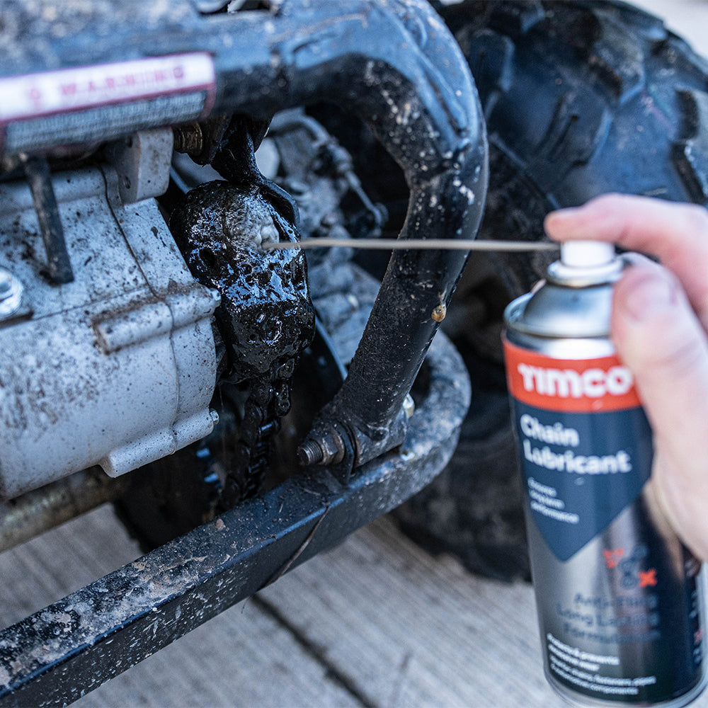 This is an image showing TIMCO Chain Lubricant - 380ml - 1 Each Can available from T.H Wiggans Ironmongery in Kendal, quick delivery at discounted prices.