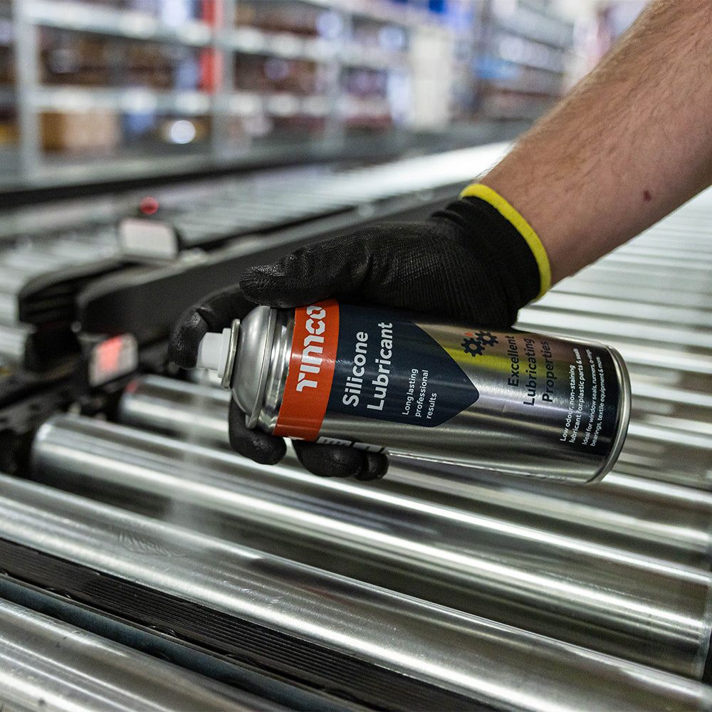 This is an image showing TIMCO Silicone Lubricant - 380ml - 1 Each Can available from T.H Wiggans Ironmongery in Kendal, quick delivery at discounted prices.
