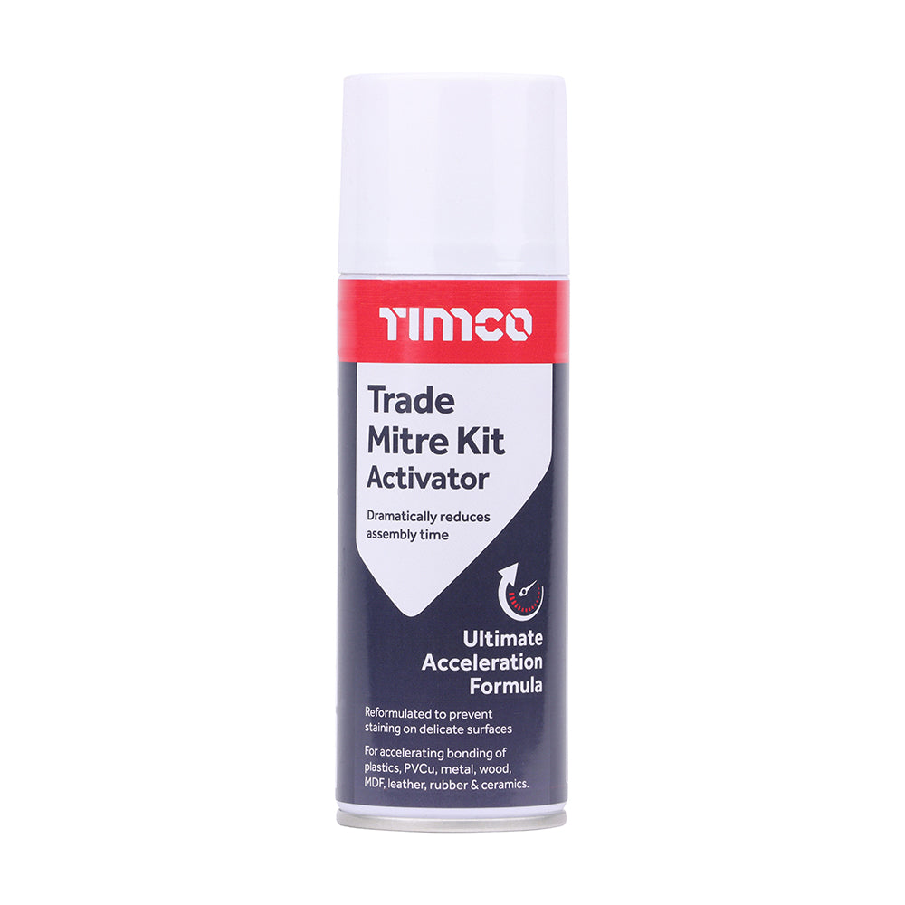 This is an image showing TIMCO Trade Instant Bond Mitre Kit - 200ml / 50g - 1 Each Pack available from T.H Wiggans Ironmongery in Kendal, quick delivery at discounted prices.