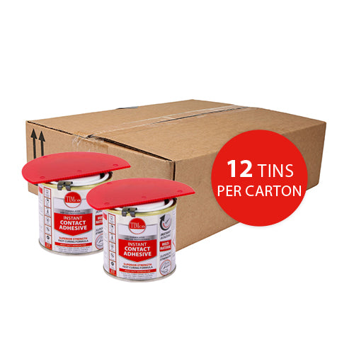 This is an image showing TIMCO Instant Contact Adhesive - Liquid - 250ml - 1 Each Tin available from T.H Wiggans Ironmongery in Kendal, quick delivery at discounted prices.