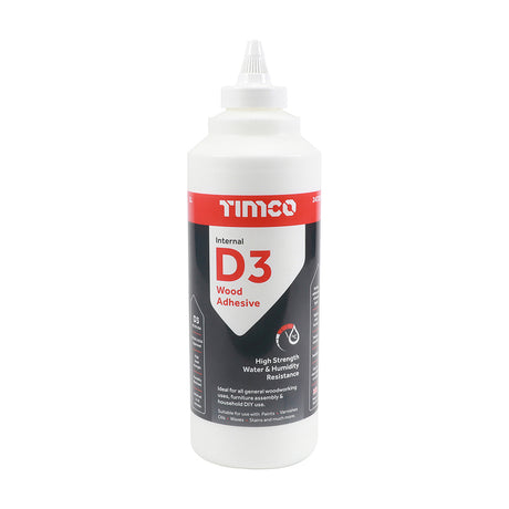 This is an image showing TIMCO Internal D3 Wood Adhesive - 1L - 1 Each Bottle available from T.H Wiggans Ironmongery in Kendal, quick delivery at discounted prices.