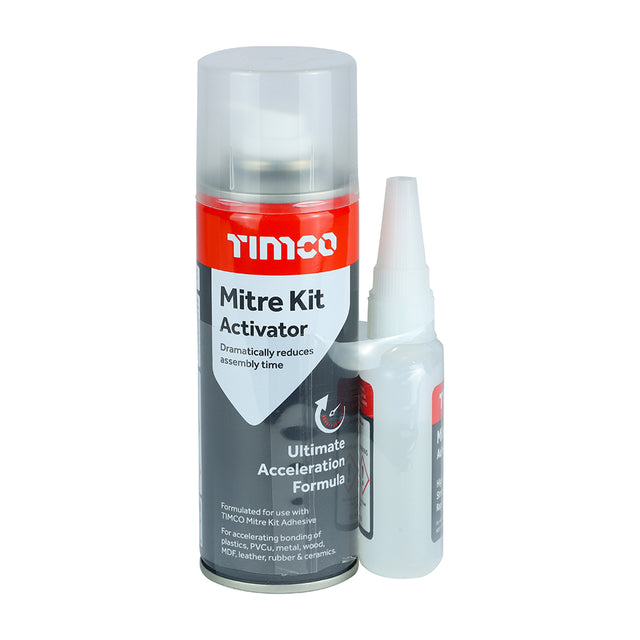 This is an image showing TIMCO Instant Bond Mitre Kit - 200ml / 50g - 1 Each Pack available from T.H Wiggans Ironmongery in Kendal, quick delivery at discounted prices.