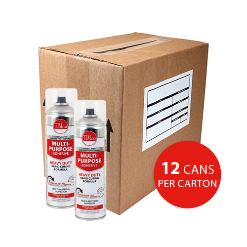 This is an image showing TIMCO Multi-Purpose Adhesive - Spray - 500ml - 1 Each Can available from T.H Wiggans Ironmongery in Kendal, quick delivery at discounted prices.