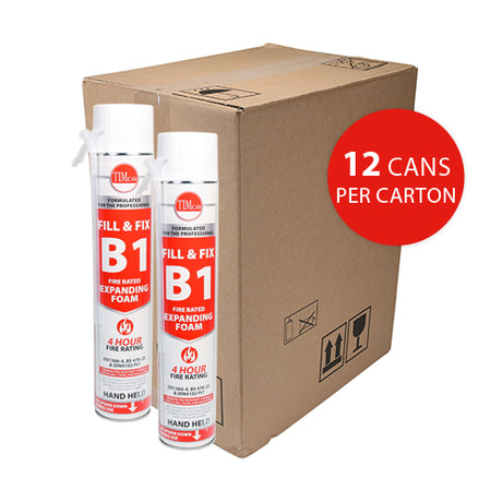 This is an image showing TIMCO B1 Fill & Fix Expanding PU Foam - Hand Grade - 750ml - 1 Each Can available from T.H Wiggans Ironmongery in Kendal, quick delivery at discounted prices.