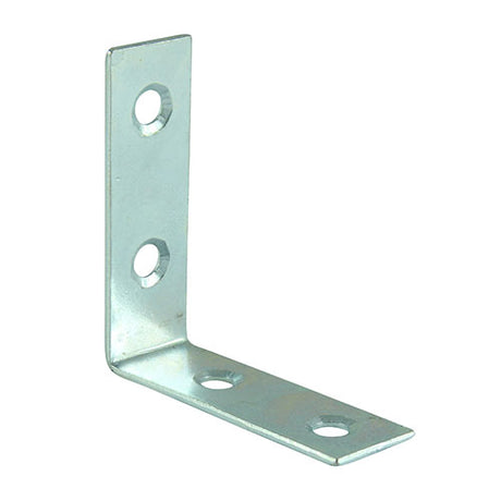 This is an image showing TIMCO Corner Braces - Zinc - 25 x 25 x 16 - 4 Pieces TIMpac available from T.H Wiggans Ironmongery in Kendal, quick delivery at discounted prices.