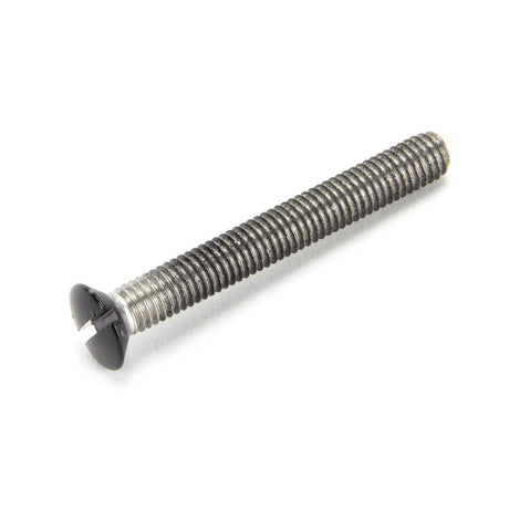 This is an image showing From The Anvil - Black SS M5 x 40mm Male Screw (1) available from T.H Wiggans Architectural Ironmongery in Kendal, quick delivery and discounted prices