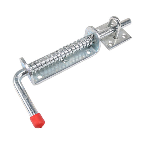 This is an image showing TIMCO Spring Loaded Animal Bolt - Hot Dipped Galvanised - 9" - 1 Each Plain Bag available from T.H Wiggans Ironmongery in Kendal, quick delivery at discounted prices.