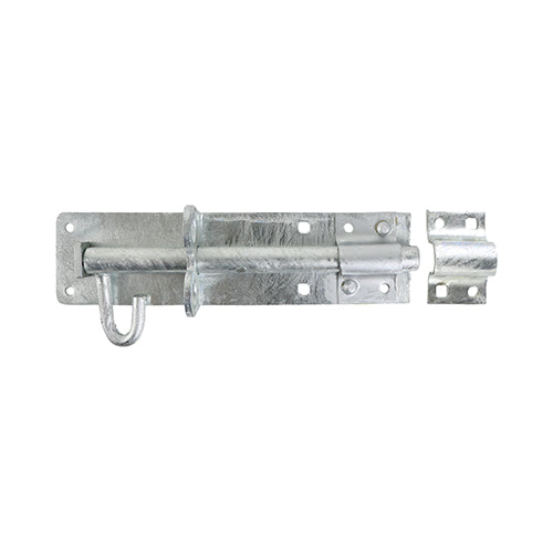 This is an image showing TIMCO Heavy Brenton Padbolt - Hot Dipped Galvanised - 8" - 1 Each TIMbag available from T.H Wiggans Ironmongery in Kendal, quick delivery at discounted prices.