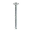 This is an image showing TIMCO Baypole Screws - Wafer Flange - PH - Self-Drilling Point - Zinc - 4.8 x 60 - 200 Pieces Box available from T.H Wiggans Ironmongery in Kendal, quick delivery at discounted prices.