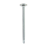 This is an image showing TIMCO Baypole Screws - Wafer Flange - PH - Self-Drilling Point - Zinc - 4.8 x 70 - 200 Pieces Box available from T.H Wiggans Ironmongery in Kendal, quick delivery at discounted prices.