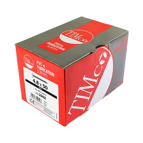 This is an image showing TIMCO Baypole Screws - Wafer Flange - PH - Self-Drilling Point - Zinc - 4.8 x 80 - 200 Pieces Box available from T.H Wiggans Ironmongery in Kendal, quick delivery at discounted prices.