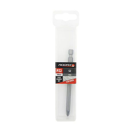 This is an image showing TIMCO S2 Driver Bits - PZ - No.2 x 100 - 1 Each Blister Pack available from T.H Wiggans Ironmongery in Kendal, quick delivery at discounted prices.