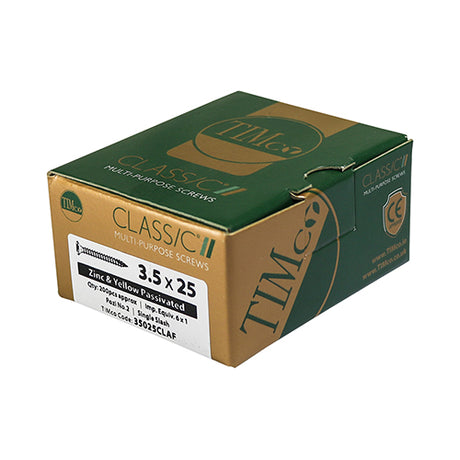 This is an image showing TIMCO Classic Multi-Purpose Screws - PZ - Double Countersunk - Yellow - 3.0 x 12 - 200 Pieces Box available from T.H Wiggans Ironmongery in Kendal, quick delivery at discounted prices.
