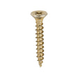 This is an image showing TIMCO Classic Multi-Purpose Screws - PZ - Double Countersunk - Yellow - 3.0 x 20 - 200 Pieces Box available from T.H Wiggans Ironmongery in Kendal, quick delivery at discounted prices.