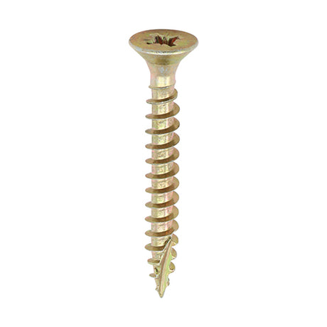 This is an image showing TIMCO Classic Multi-Purpose Screws - PZ - Double Countersunk - Yellow - 3.0 x 40 - 200 Pieces Box available from T.H Wiggans Ironmongery in Kendal, quick delivery at discounted prices.