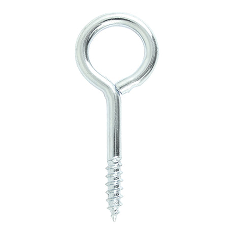This is an image showing TIMCO Screw Eyes - Zinc - 30mm - 15 Pieces TIMpac available from T.H Wiggans Ironmongery in Kendal, quick delivery at discounted prices.