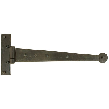 This is an image showing From The Anvil - Beeswax 12" Penny End T Hinge (pair) available from T.H Wiggans Architectural Ironmongery in Kendal, quick delivery and discounted prices
