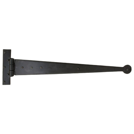 This is an image showing From The Anvil - Black 18" Penny End T Hinge (pair) available from T.H Wiggans Architectural Ironmongery in Kendal, quick delivery and discounted prices