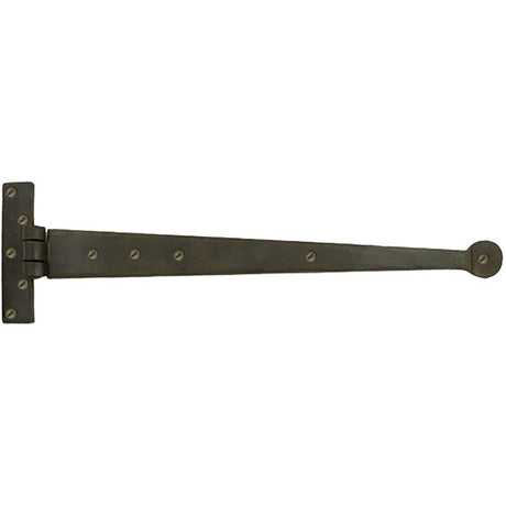 This is an image showing From The Anvil - Beeswax 18" Penny End T Hinge (pair) available from T.H Wiggans Architectural Ironmongery in Kendal, quick delivery and discounted prices
