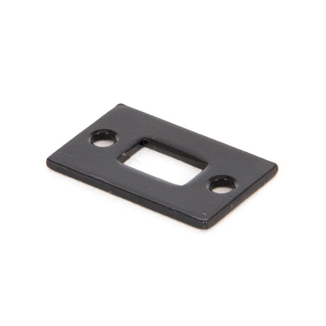 This is an image showing From The Anvil - Black Mortice Plate for 4" Cranked Bolt available from T.H Wiggans Architectural Ironmongery in Kendal, quick delivery and discounted prices