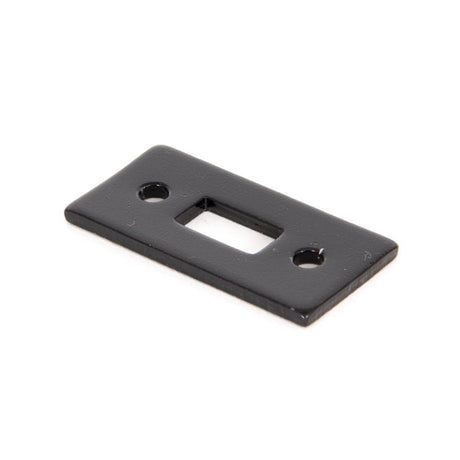 This is an image showing From The Anvil - Black Mortice Plate for 6" Cranked Bolt available from T.H Wiggans Architectural Ironmongery in Kendal, quick delivery and discounted prices
