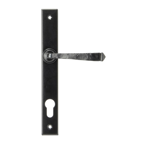 This is an image of From The Anvil - Black Avon Slimline Lever Espag. Lock Set available to order from T.H Wiggans Architectural Ironmongery in Kendal, quick delivery and discounted prices.