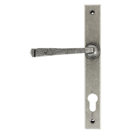 This is an image of From The Anvil - Pewter Avon Slimline Lever Espag. Lock Set available to order from T.H Wiggans Architectural Ironmongery in Kendal, quick delivery and discounted prices.