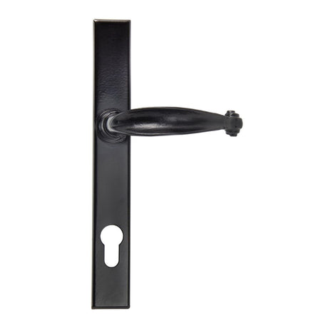 This is an image of From The Anvil - Black Cottage Slimline Lever Espag. Lock Set available to order from T.H Wiggans Architectural Ironmongery in Kendal, quick delivery and discounted prices.