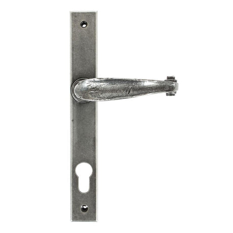 This is an image of From The Anvil - Pewter Cottage Slimline Lever Espag. Lock Set available to order from T.H Wiggans Architectural Ironmongery in Kendal, quick delivery and discounted prices.