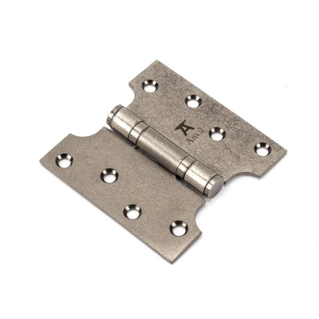This is an image showing From The Anvil - Pewter 4" x 2" x 4" Parliament Hinge (pair) ss available from T.H Wiggans Architectural Ironmongery in Kendal, quick delivery and discounted prices