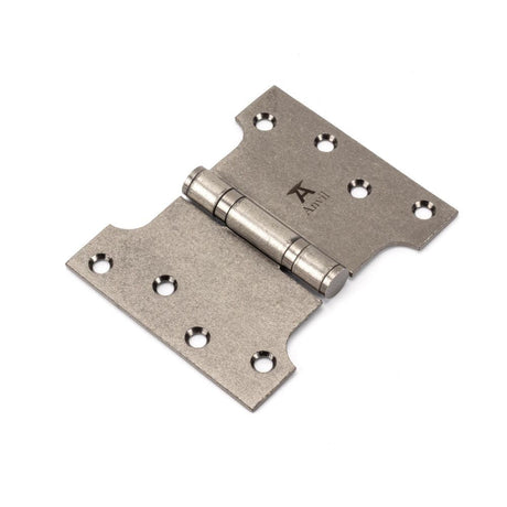 This is an image showing From The Anvil - Pewter 4" x 3" x 5" Parliament Hinge (pair) ss available from T.H Wiggans Architectural Ironmongery in Kendal, quick delivery and discounted prices