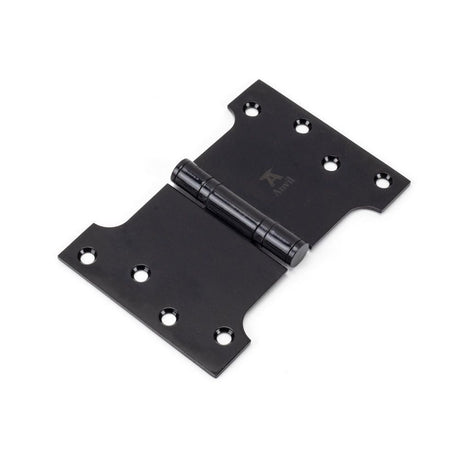 This is an image showing From The Anvil - Black 4" x 4" x 6" Parliament Hinge (pair) ss available from T.H Wiggans Architectural Ironmongery in Kendal, quick delivery and discounted prices