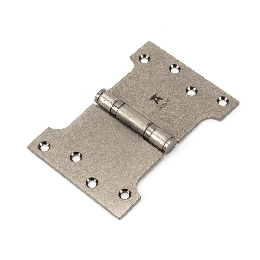 This is an image showing From The Anvil - Pewter 4" x 4" x 6" Parliament Hinge (pair) ss available from T.H Wiggans Architectural Ironmongery in Kendal, quick delivery and discounted prices