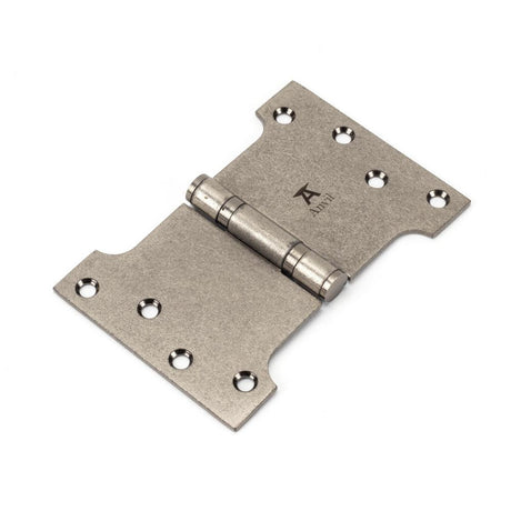 This is an image showing From The Anvil - Pewter 4" x 4" x 6" Parliament Hinge (pair) ss available from T.H Wiggans Architectural Ironmongery in Kendal, quick delivery and discounted prices