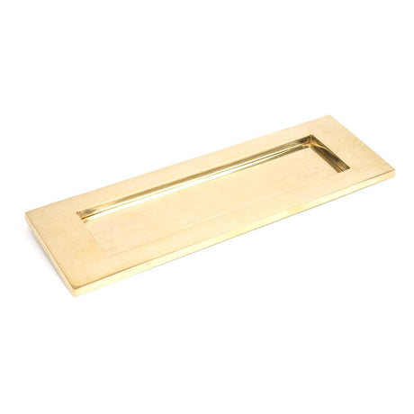 This is an image of From The Anvil - Polished Brass Large Letter Plate 304 x 96mm available to order from T.H Wiggans Architectural Ironmongery in Kendal, quick delivery and discounted prices.