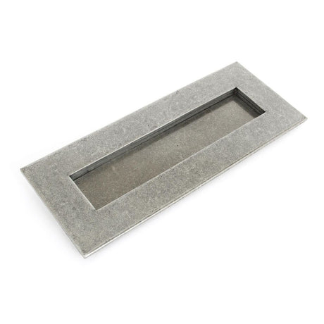 This is an image of From The Anvil - Pewter Small Letter Plate 266 x 110mm available to order from T.H Wiggans Architectural Ironmongery in Kendal, quick delivery and discounted prices.